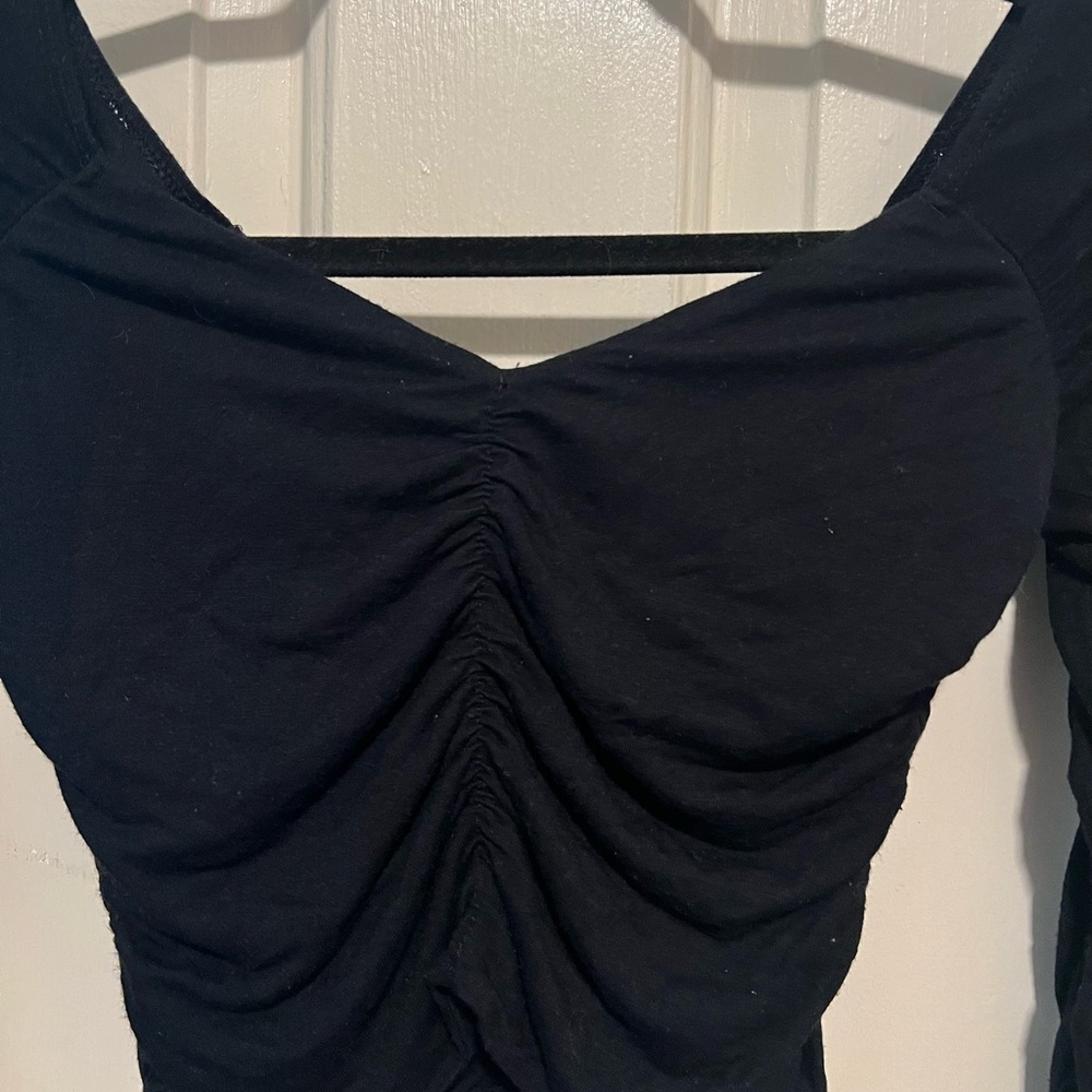 Material Girl Black Long Sleeve Top